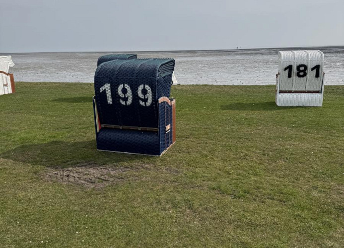 Strandkorb am Strand